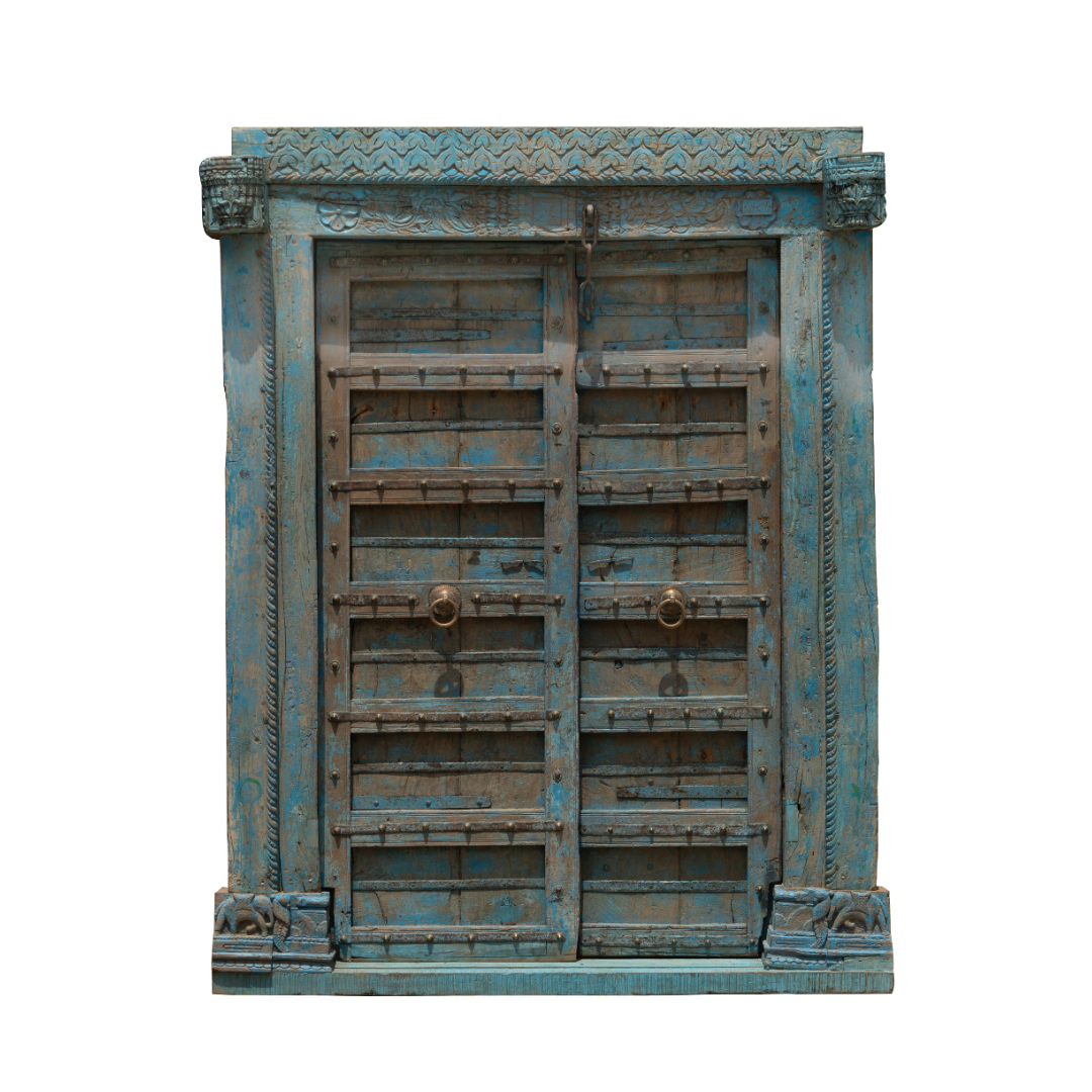 Antique door Vintage blue (reclaimed wood)