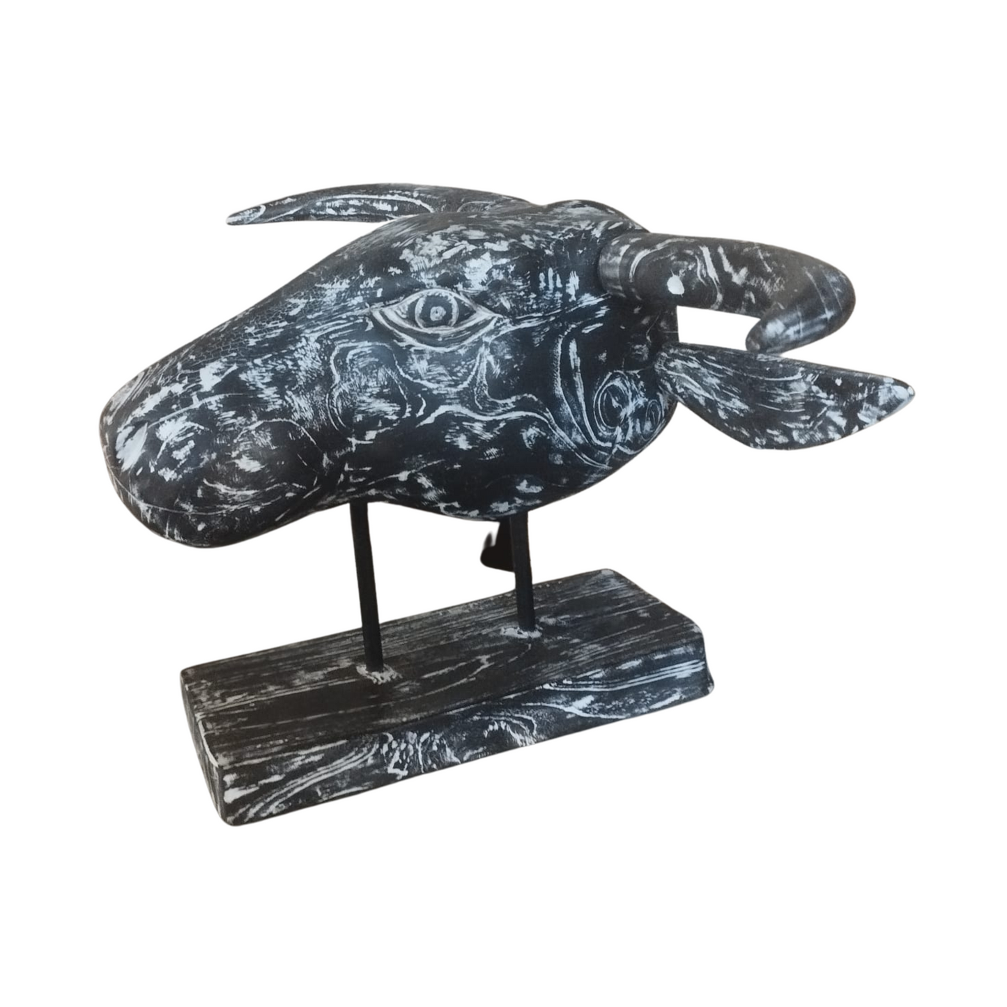 Buffalo Stand Teak Root | 38x63x28 cm