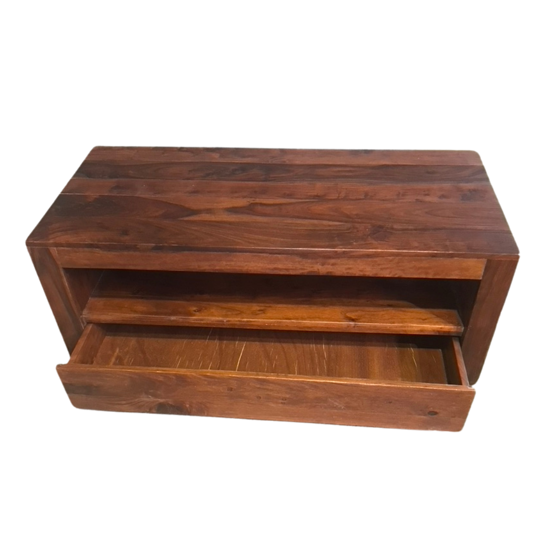 TV Cabinet | Wooden TV Stand With Shelf and Drawer | 45x120x55 cm