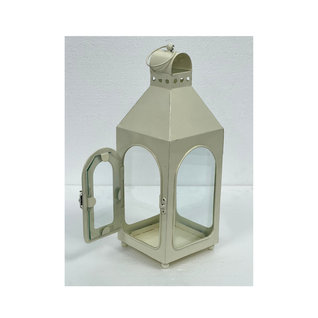 IRON AND GLASS LANTERN CLEAR