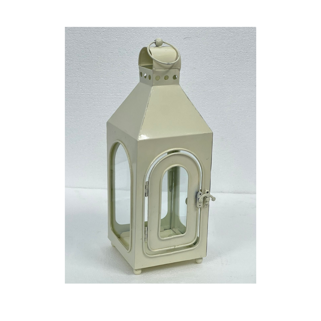 IRON AND GLASS LANTERN CLEAR