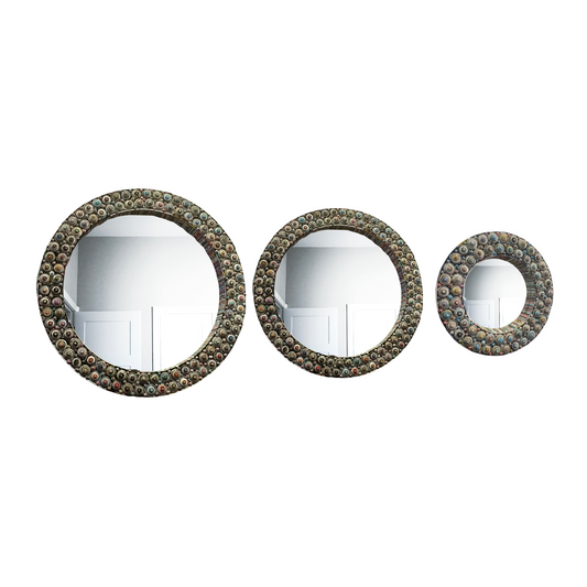 Round Mirror with Paper Magazine Frame | 3 Sizes Available