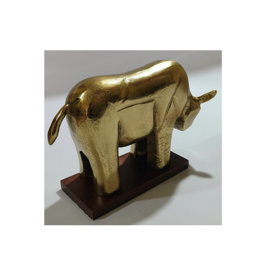 Aluminium toro,Wooden base Table Décor