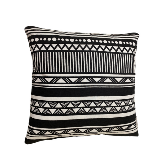 100% Cotton with Polyester Filling Printed (White base and black print)
