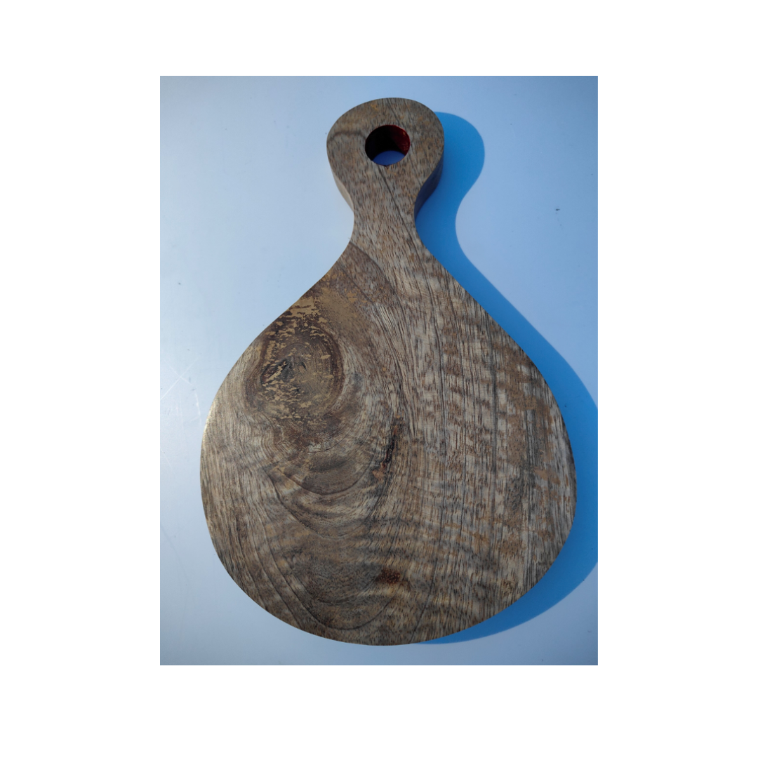 Mango wood and leather CHOPPING BOARD