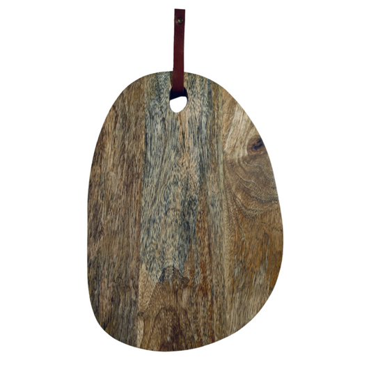 Mango wood and leather CHOPPING BOARD