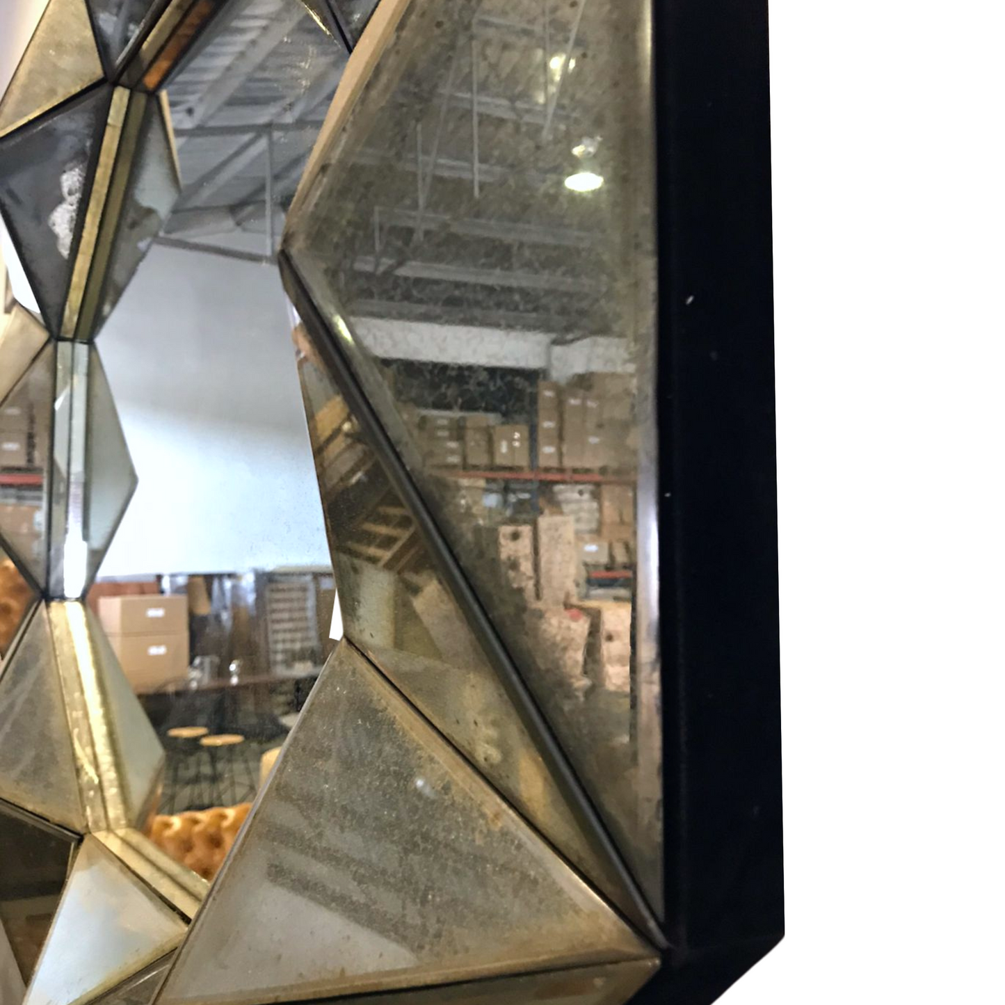 Octagonal Antique Mirror | 80x80x13 cm