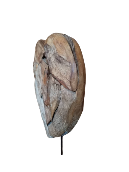 Heart on Stand, Teak Root (Double Side) | 3 Sizes Available