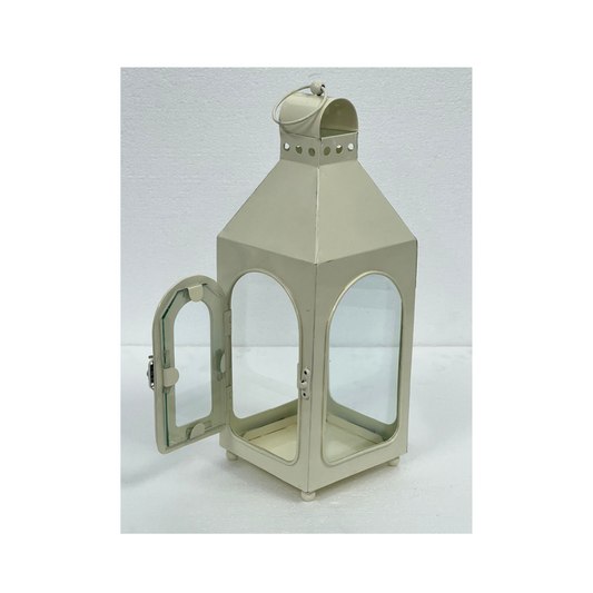 IRON AND GLASS LANTERN CLEAR