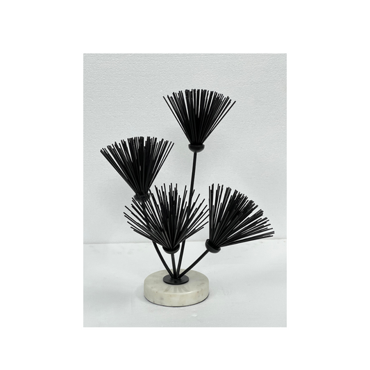 IRON FLOWERS WITH MARBLE BASE