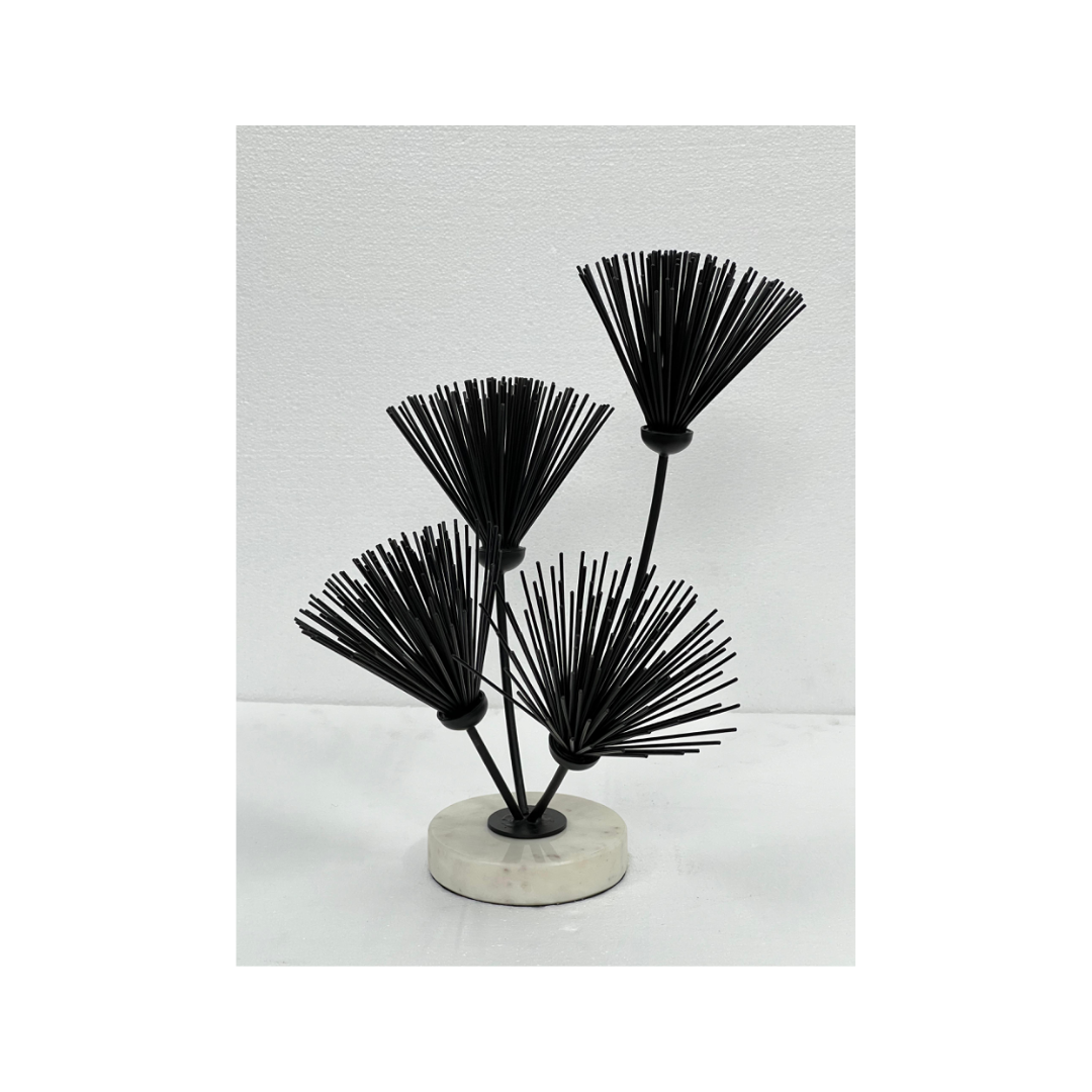 IRON FLOWERS WITH MARBLE BASE